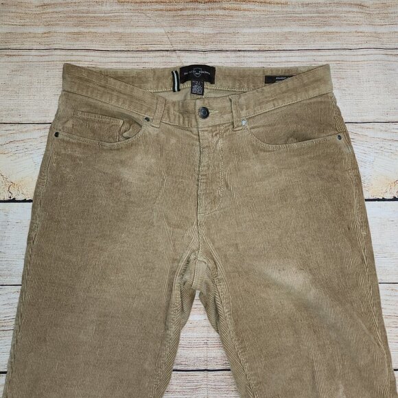 Black Brown 1826 Pants Mens 32×32 Corduroy Straight Leg Jambe Droite Brown - Picture 13 of 16
